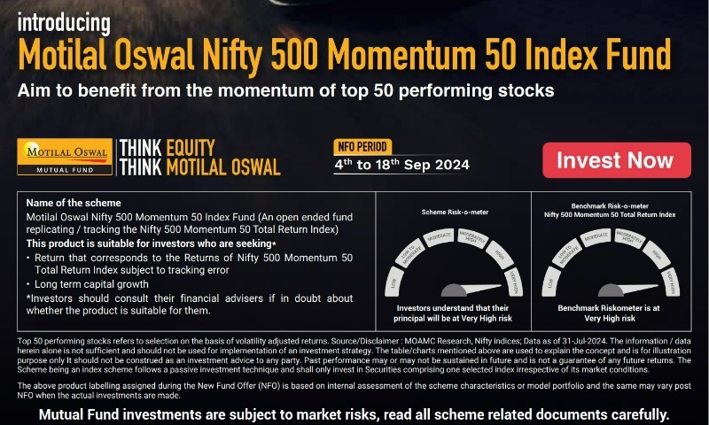 Motilal Oswal Launches Nifty 500 Momentum 50 Index Fund